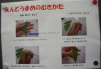 豆のむき方の説明