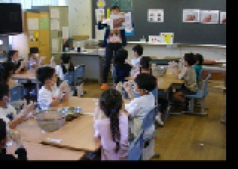 むき方の説明を聞く